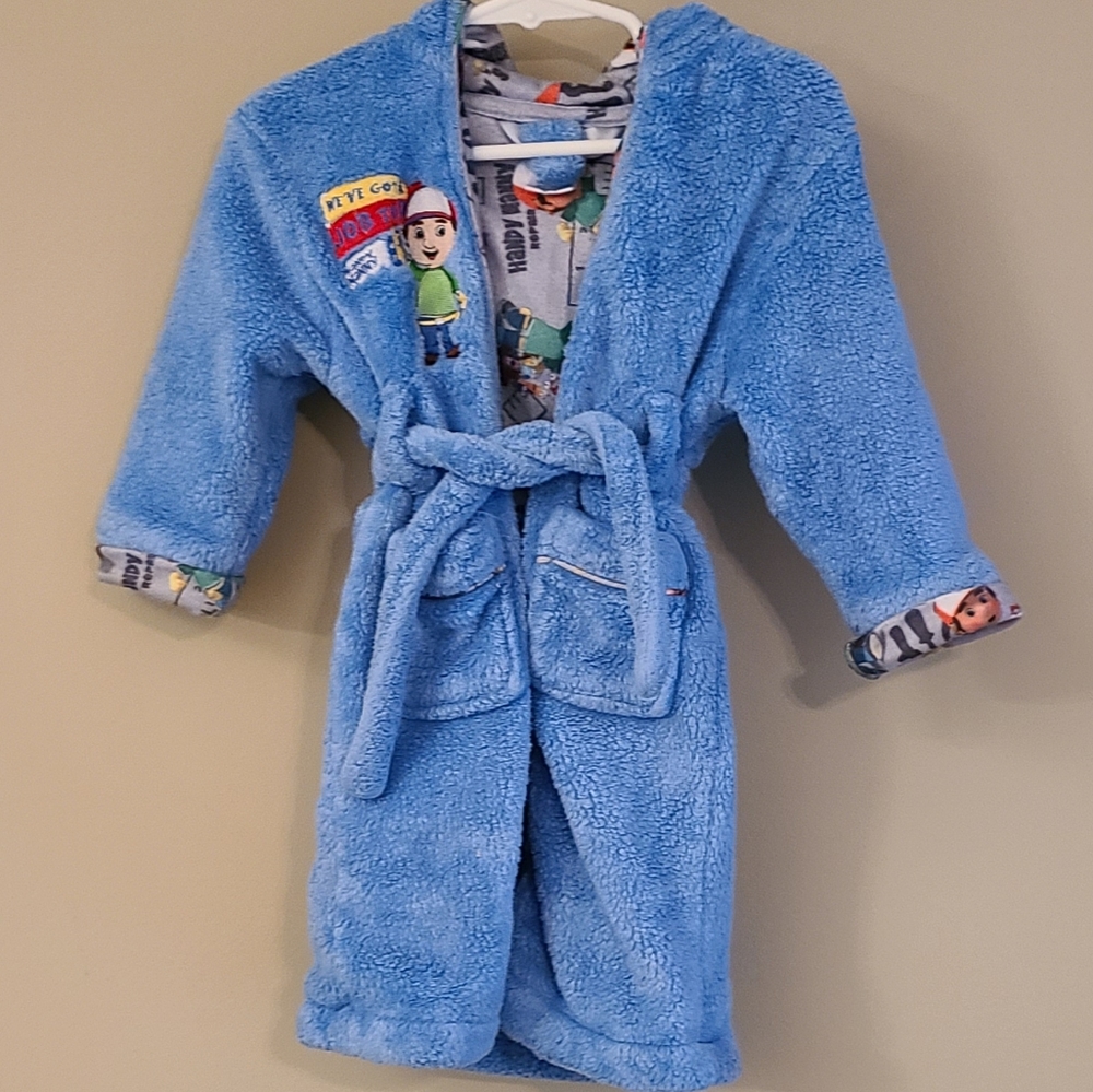 Disney Handy Manny blue plush hooded robe